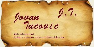Jovan Tucović vizit kartica